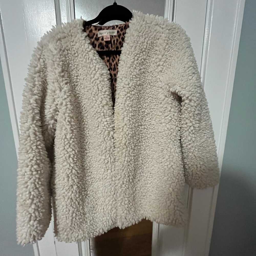 Band of gypsies crème teddy jacket size small